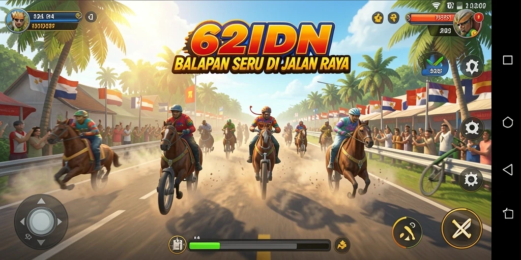 Gameplay Racing yang mendebarkan di 62IDN.