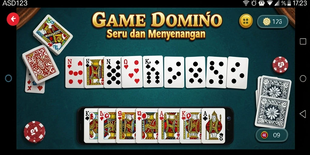 Tampilan gameplay Domino yang mendebarkan dan interaktif.