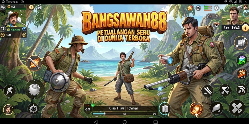 Screenshot BANGSAWAN88 memperlihatkan pemain menjelajahi dunia terbuka yang luas.