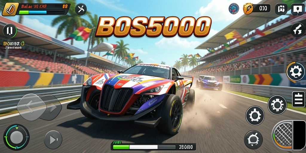 Tampilan gameplay Racing yang seru di BOS5000