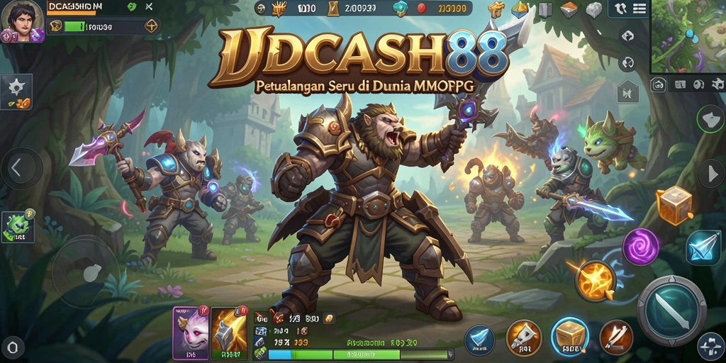 Screenshot utama IDCASH88 menampilkan aksi seru dalam permainan MMORPG.