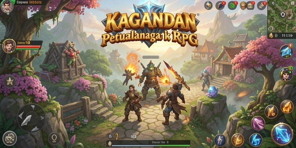 Tampilan gameplay epik KAGANDAN di dunia RPG.
