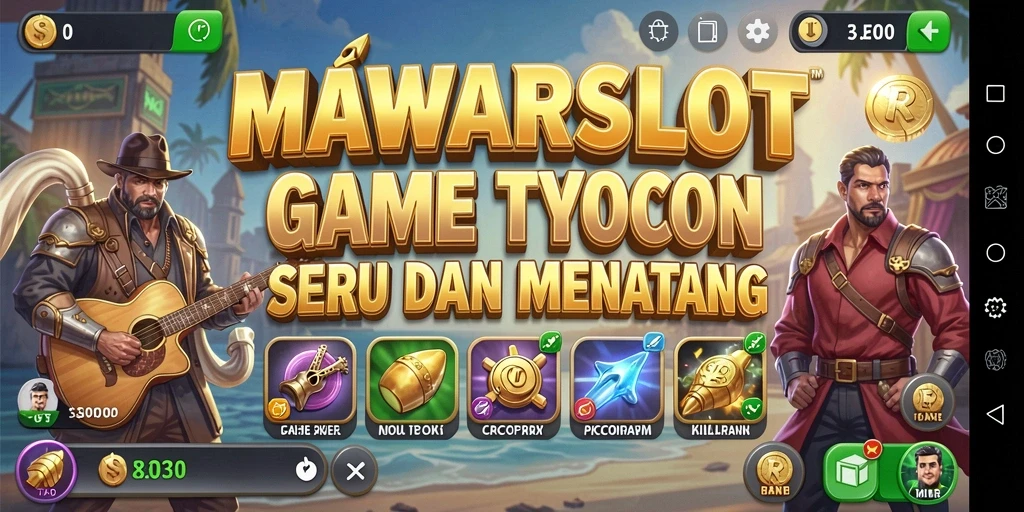 Gameplay seru MAWARSLOT saat Anda mengelola bisnis slot.