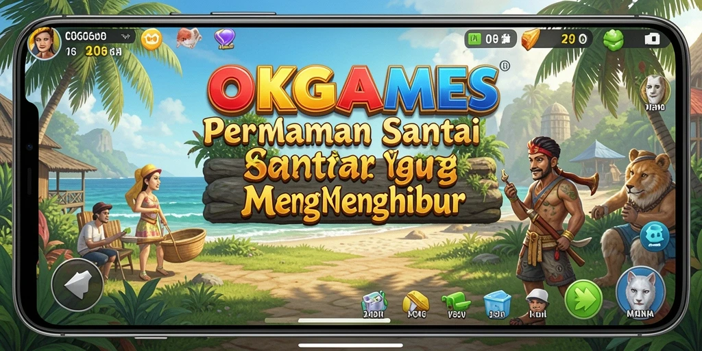 Tampilan gameplay <strong>OKGAMES</strong> yang ceria dan menarik.