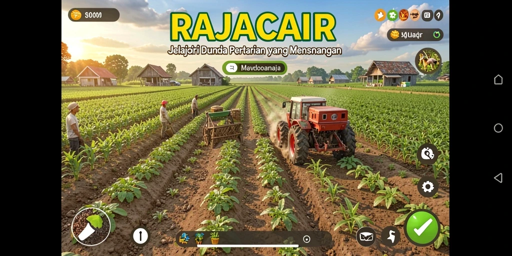 Tampilan menarik dari gameplay RAJACAIR saat bercocok tanam.