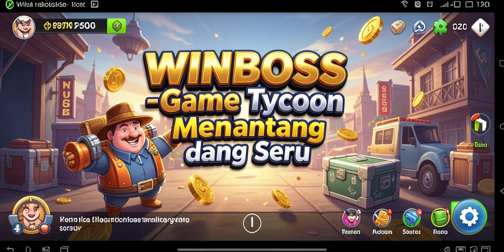 Screenshot gameplay WINBOSS yang seru menunjukkan pengelolaan bisnis.